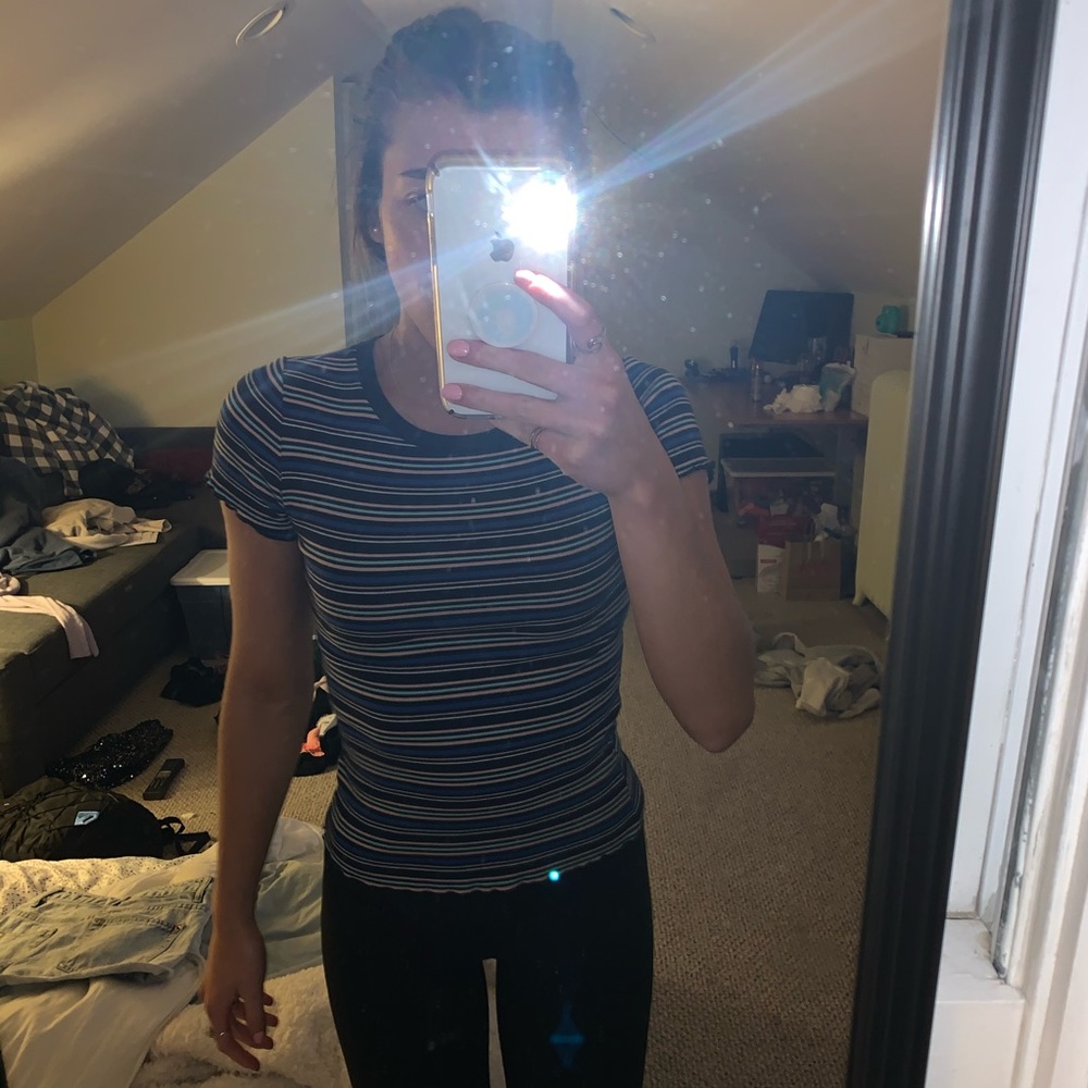 Striped fitted t shirt